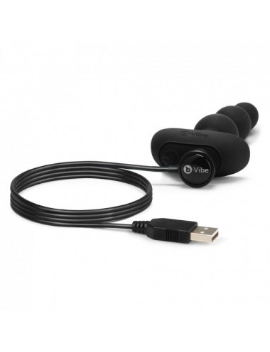 B-VIBE - TRIPLET ANAL REMOTE CONTROL BEADS BLACK