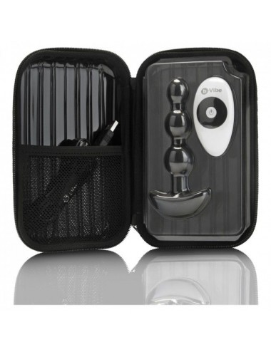 B-VIBE - TRIPLET ANAL REMOTE CONTROL BEADS BLACK