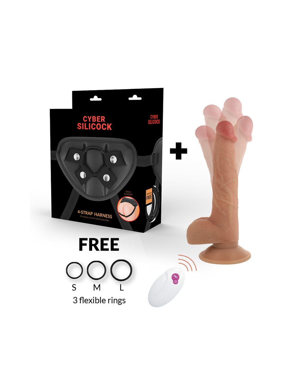 CYBER SILICOCK STRAP-ON MASTER JOHN REMOTE CONTROL