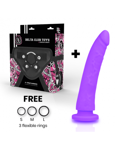 DELTA CLUB TOYS ARNES + DONG PURPLE SILICONE 20 X 4 CM