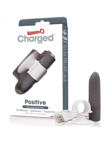 SCREAMING O RECHARGEABLE MASSAGER - POSITIVE - GREY