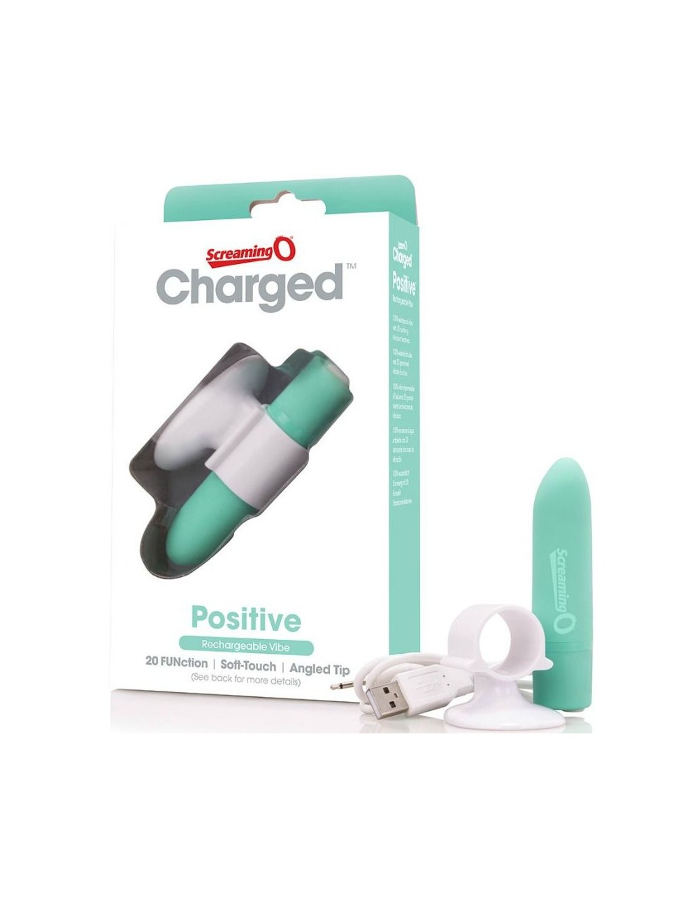SCREAMING O RECHARGEABLE MASSAGER - POSITIVE - GREEN SCREAMING O RECHARGEABLE MASSAGER - POSITIVE - GREEN
