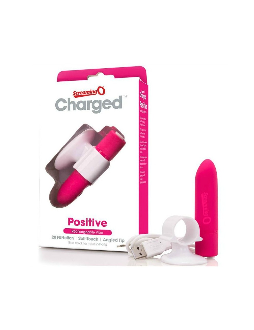SCREAMING O RECHARGEABLE MASSAGER - POSITIVE - PINK SCREAMING O RECHARGEABLE MASSAGER - POSITIVE - PINK