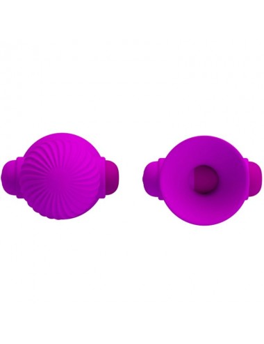 PRETTY LOVE STIMULATING NIPPLE SUCKERS 12 MODES OF VIBRATION PURPLE