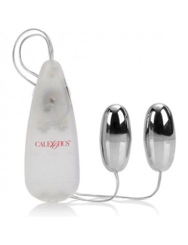 CALEX VIBRATING BULLETS SILVER  DUO
