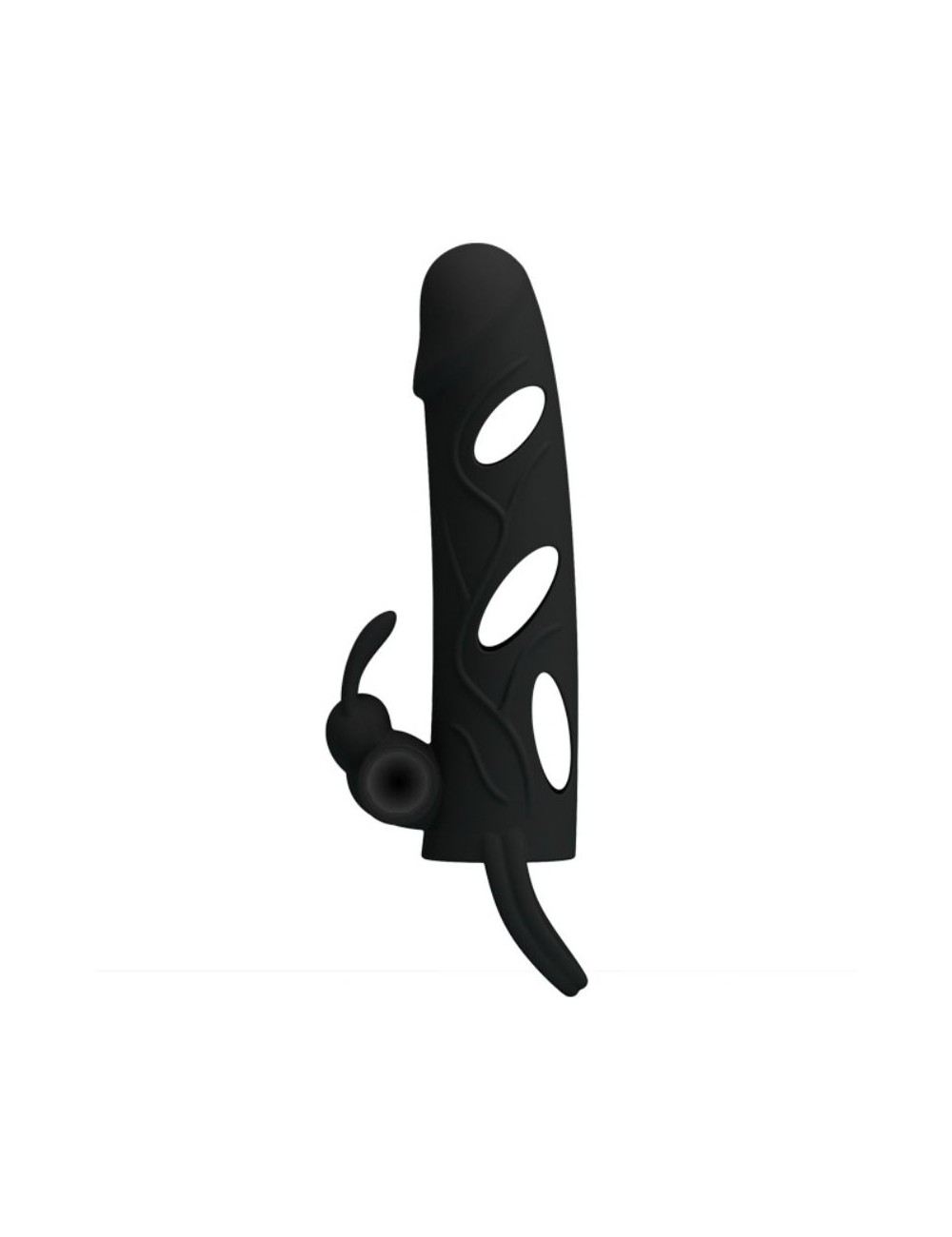 PRETTY LOVE VIBRATING SILICONE SLEEVE 14 CM PRETTY LOVE VIBRATING SILICONE SLEEVE 14 CM