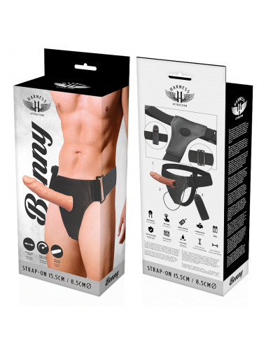 HARNESS ATTRACTION - RNES HOLLOW BENNY WITH VIBRATOR 15 CM -O- 4.5 CM