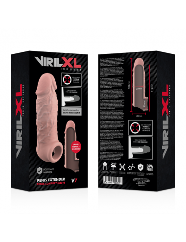 VIRILXL PENIS EXTENDER EXTRA COMFORT SLEEVE V7 FLESH