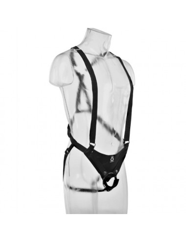 KING COCK - 28 CM HOLLOW STRAP-ON SUSPENDER SYSTEM FLESH