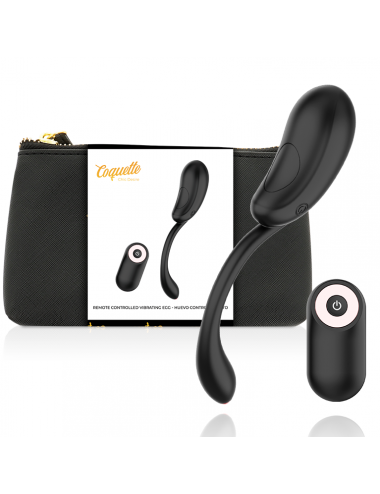 COQUETTE CHIC DESIRE VIBRATING EGG REMOTE CONTROL RECHARGEABLE BLACK/ GOLD