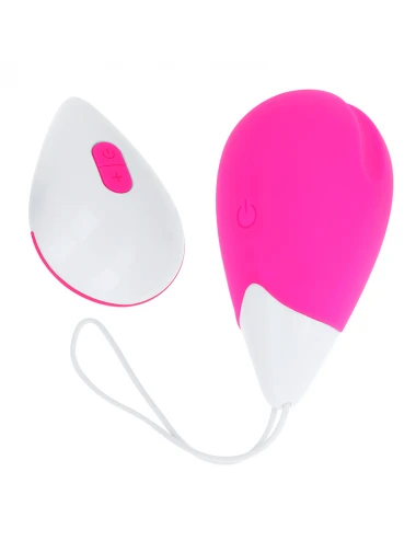 OH MAMA TEXTURED VIBRATING EGG 10 MODES - PINK AND WHITE