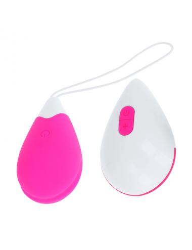 OH MAMA TEXTURED VIBRATING EGG 10 MODES - PINK AND WHITE