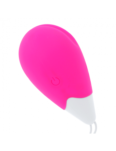 OH MAMA TEXTURED VIBRATING EGG 10 MODES - PINK AND WHITE