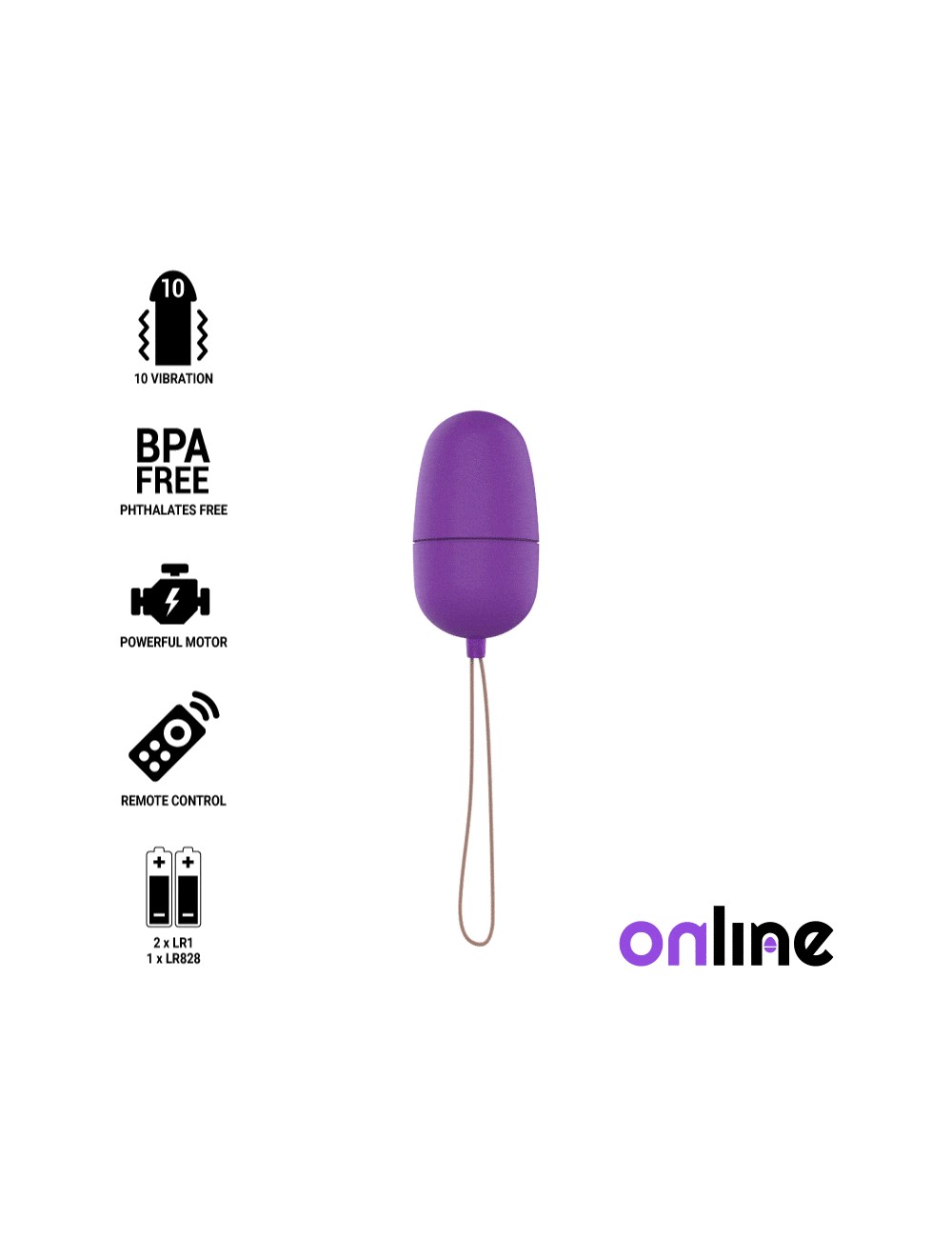ONLINE REMOTE CONTROLLED VIBRATING EGG - BLACK