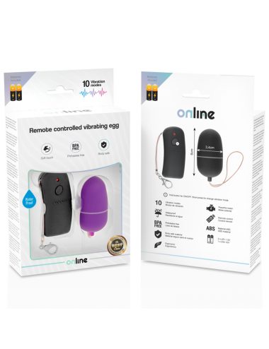 ONLINE - REMOTE CONTROLLED VIBRATING EGG PURPLE