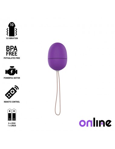 ONLINE REMOTE CONTROL VIBRATING EGG  S - PURPLE