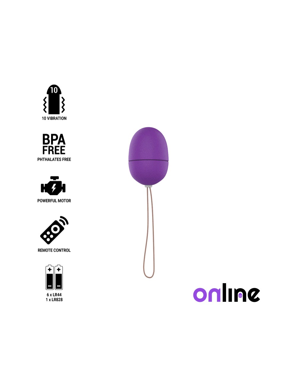 ONLINE REMOTE CONTROL VIBRATING EGG S - PURPLE ONLINE REMOTE CONTROL VIBRATING EGG S - PURPLE
