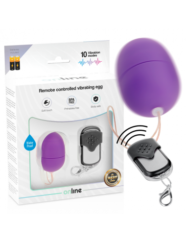 ONLINE REMOTE CONTROL VIBRATING EGG  S - PURPLE