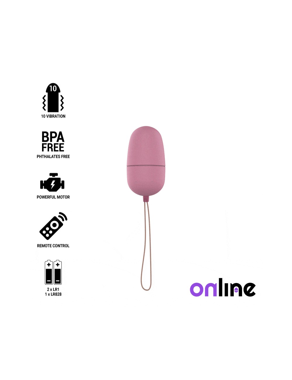 ONLINE REMOTE CONTROL VIBRATING EGG M - PINK