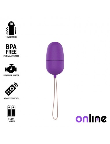 ONLINE REMOTE CONTROL VIBRATING EGG M - PURPLE