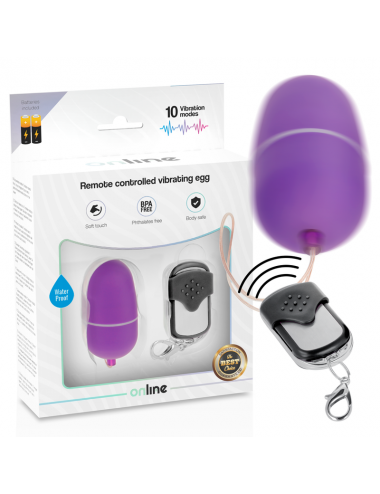 ONLINE REMOTE CONTROL VIBRATING EGG M - PURPLE