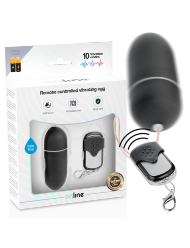 ONLINE REMOTE CONTROL VIBRATING EGG L - BLACK