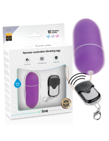 ONLINE REMOTE CONTROL VIBRATING EGG L - PURPLE