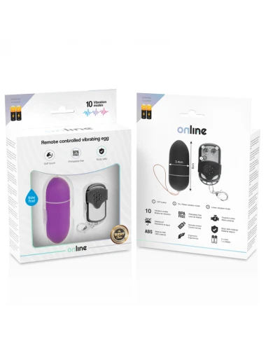 ONLINE - REMOTE CONTROL VIBRATING EGG L PURPLE