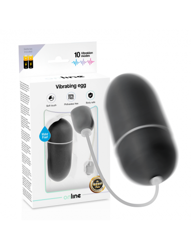 ONLINE WATERPROOF VIBRATING EGG - BLACK