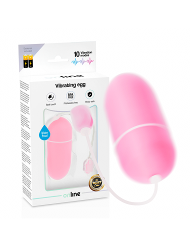 ONLINE WATERPROOF VIBRATING EGG - PINK