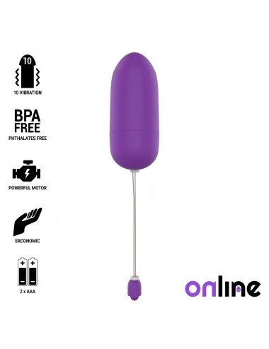 ONLINE WATERPROOF VIBRATING EGG - PURPLE