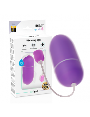 ONLINE WATERPROOF VIBRATING EGG - PURPLE
