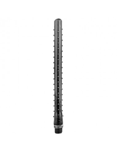 ALL BLACK RIDGED SILICONE ANAL DOUCHE 27CM