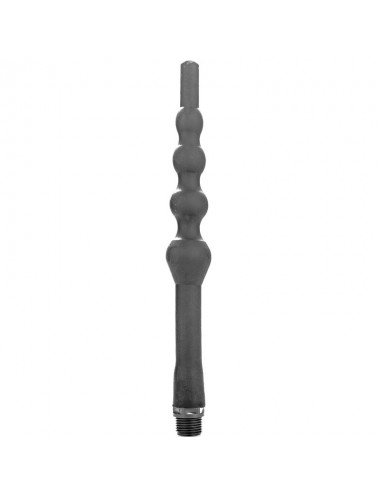 ALL BLACK BEADED SILICONE ANAL DOUCHE 27CM