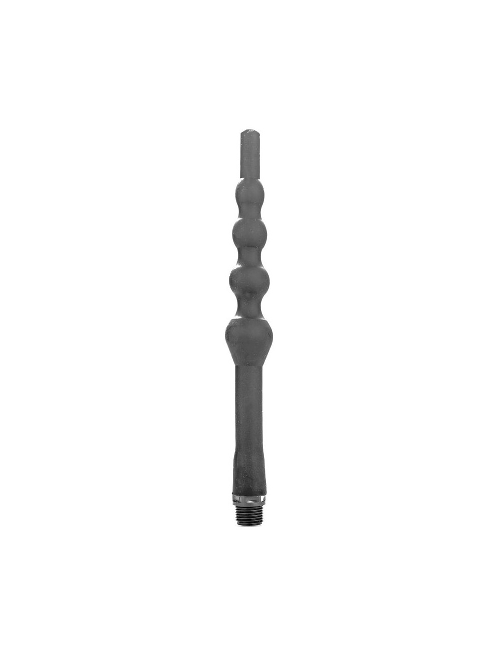 ALL BLACK BEADED SILICONE ANAL DOUCHE 27CM ALL BLACK BEADED SILICONE ANAL DOUCHE 27CM
