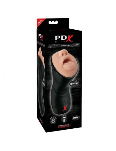 PDX ELITE DEEP THROAT VIBRATING STROKER