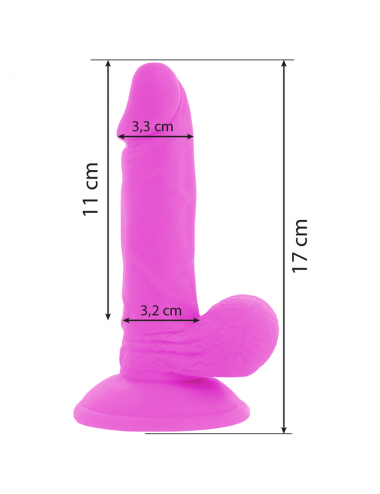 DIVERSIA FLEXIBLE VIBRATING DILDO 17 CM - PURPLE