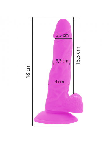 DIVERSIA FLEXIBLE VIBRATING DILDO 18 CM - PURPLE