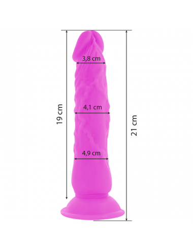 DIVERSIA FLEXIBLE VIBRATING DILDO 21 CM - PURPLE