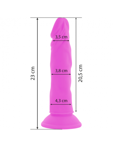 DIVERSIA FLEXIBLE VIBRATING DILDO 23 CM - PURPLE