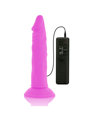 DIVERSIA - FLEXIBLE VIBRATING DILDO PURPLE 23 CM -O- 4.3 CM