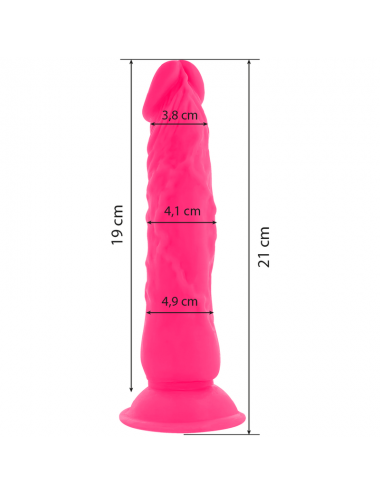 DIVERSIA FLEXIBLE VIBRATING DILDO 21 CM - PINK