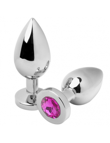 METALHARD ANAL PLUG DIAMOND PINK MEDIUM  7.62CM