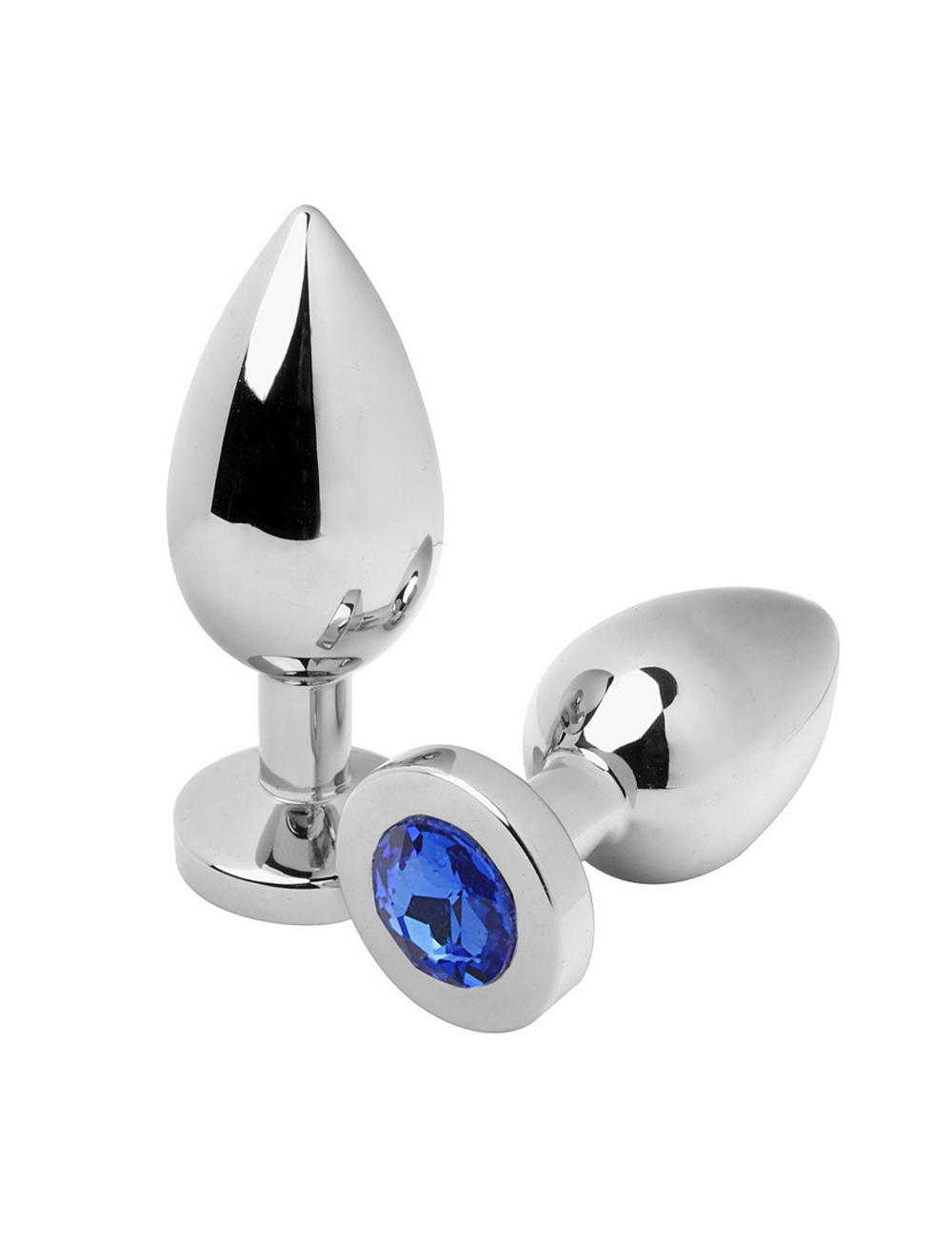 METALHARD ANAL PLUG DIAMOND BLUE MEDIUM 7.62CM METALHARD ANAL PLUG DIAMOND BLUE MEDIUM 7.62CM