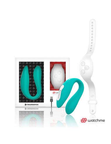 WEARWATCH DUAL PLEASURE  WIRELESS TECHNOLOGY WATCHME AQUAMARINE / SNOWY