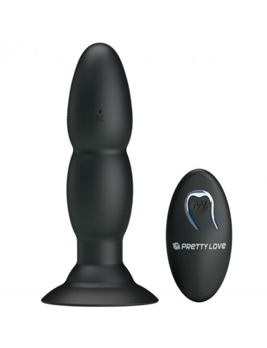 PRETTY LOVE PLUG WITH VIBRATOR AND ROTATION FUNCTIONS BY REMOTE CONTROL
