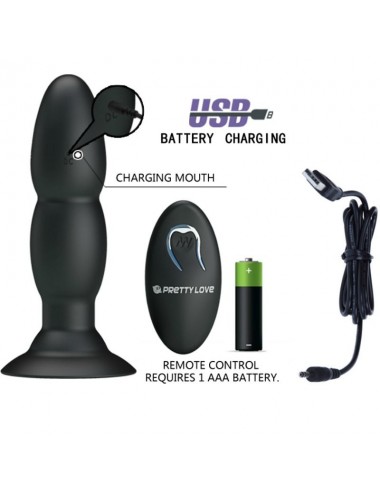 PRETTY LOVE - PLUG VIBRATOR AND ROTATION BY REMOTE CONTROL