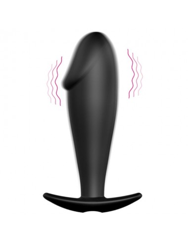 PRETTY LOVE - SILICONE ANAL PLUG PENIS FORM AND 12 VIBRATION MODES BLACK