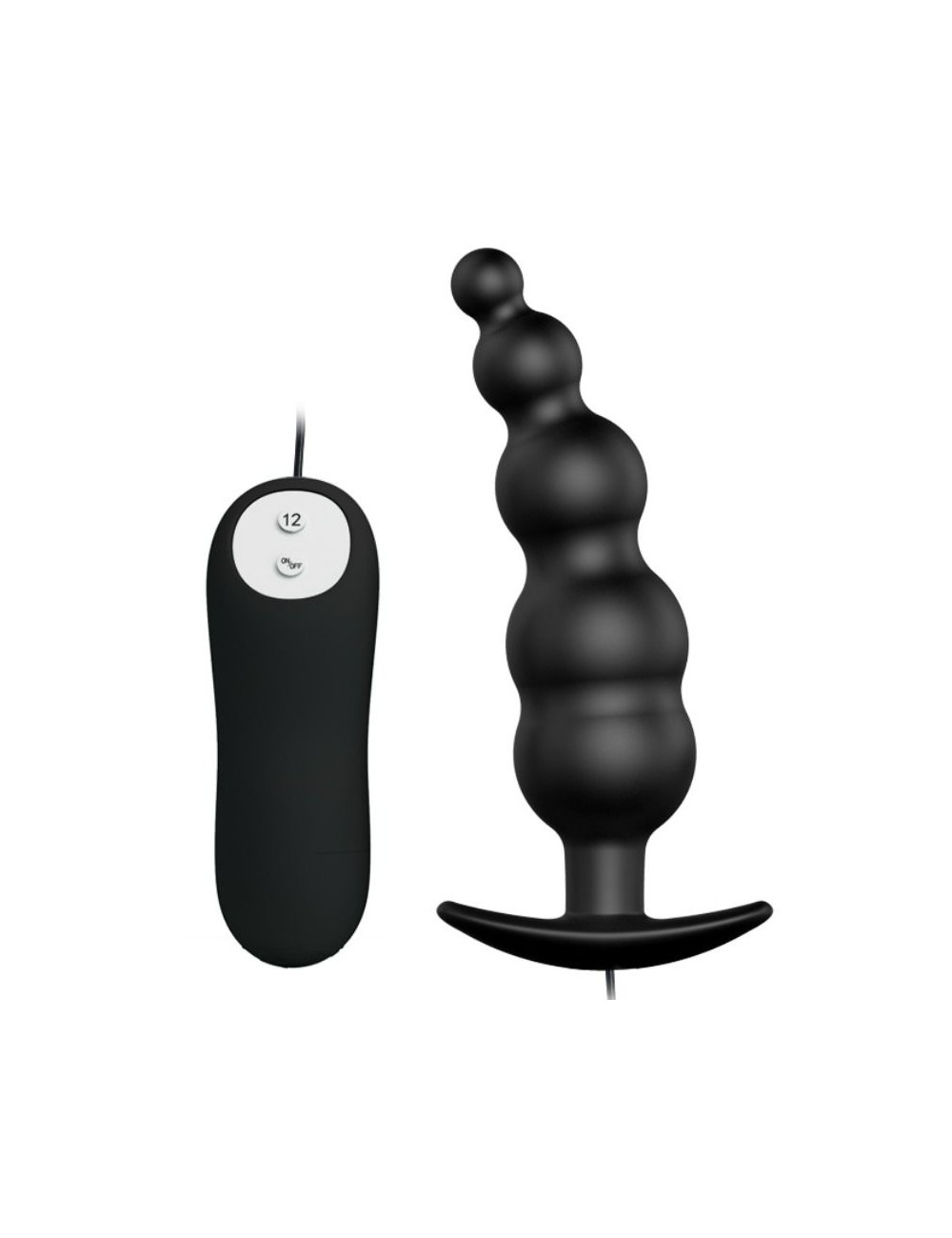 PRETTY LOVE BOTTOM SILICONE RIBBED PLUG 12 VIBRATION MODES PRETTY LOVE BOTTOM SILICONE RIBBED PLUG 12 VIBRATION MODES