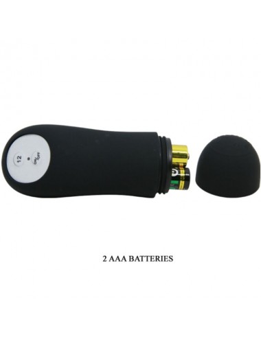 PRETTY LOVE - ANAL PLUG SILICONE EXTRA STIMULATION AND 12 VIBRATION MODES BLACK REMOTE CONTROL